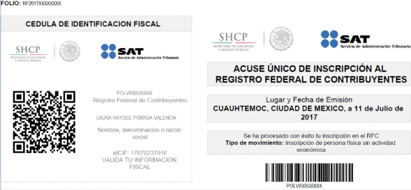 RFC en el SAT con el CURP